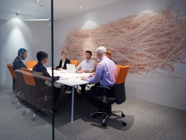 Group of business people on meeting — Stock Photo, Image