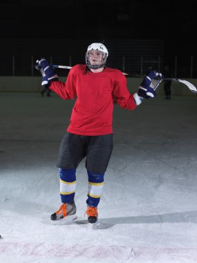 Hokey oyuncu portre