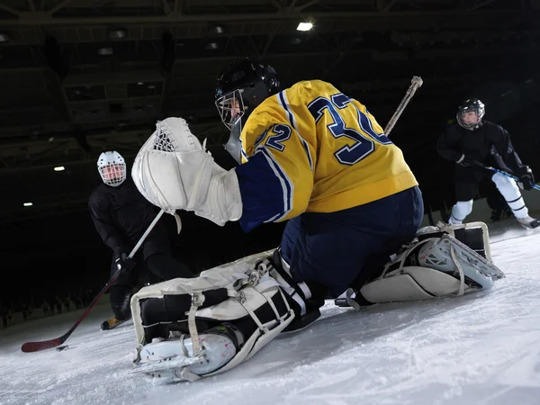 Portero de hockey sobre hielo — Foto de Stock