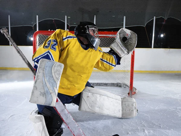 Ice hockey goalkeeper — Stock Photo, Image