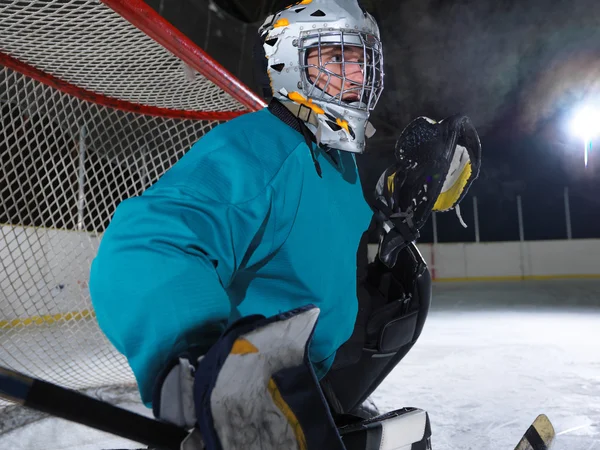 Ice hockey goalkeeper — Stock Photo, Image