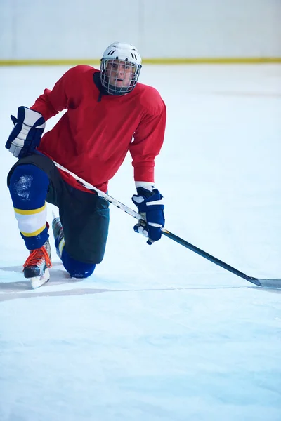 Jugador de hockey sobre hielo en acción — Foto de Stock