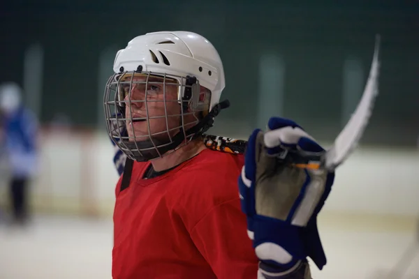 Retrato jugador de hockey sobre hielo —  Fotos de Stock