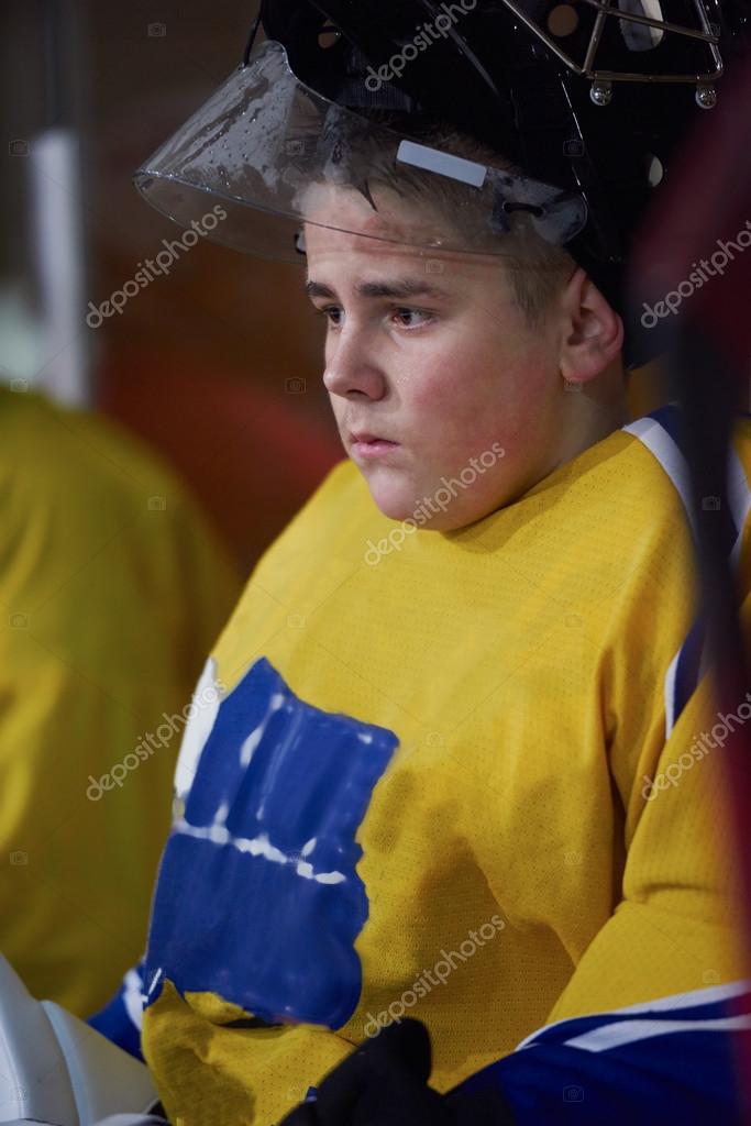 Ice hockey players on bench Stock Photo by ©.shock 84764218