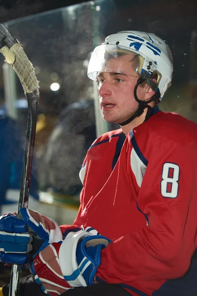 Portrait joueur de hockey sur glace — Photo