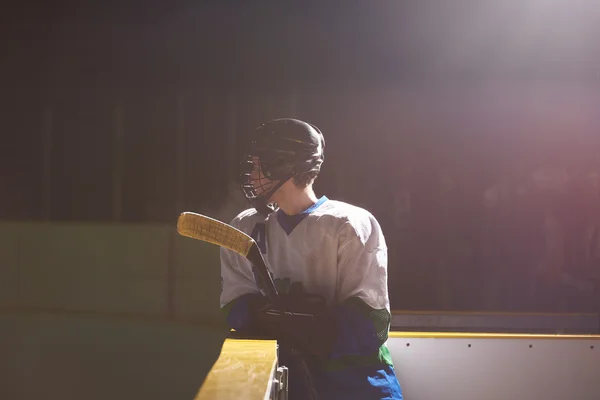 Портрет хоккеиста — стоковое фото