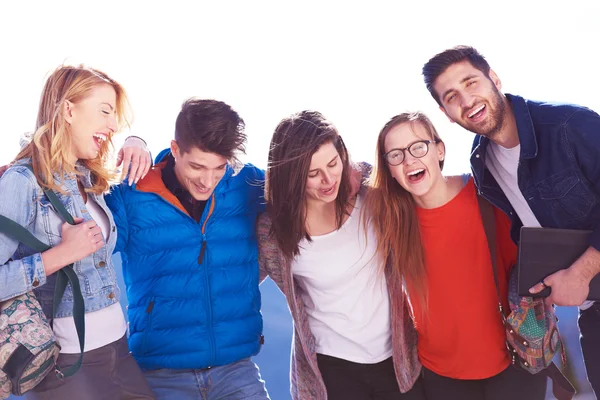 Happy students group — Stock Photo, Image