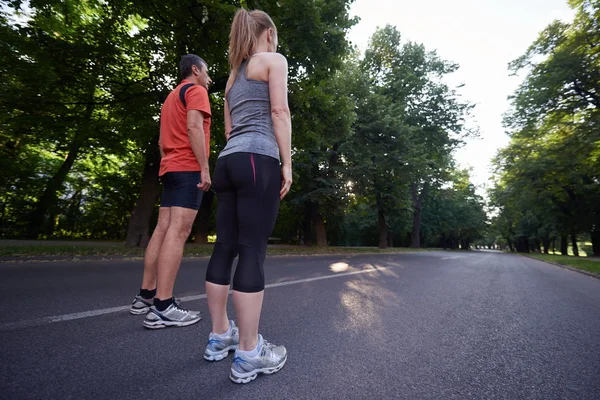 Couple sain prêt pour le jogging — Photo