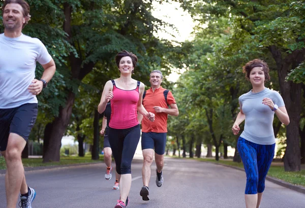 people group jogging