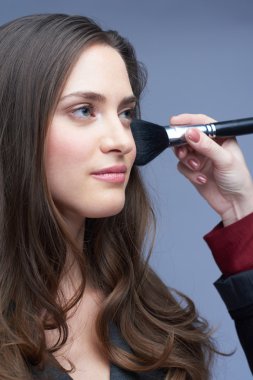 Güzel genç bir kadının portresi.