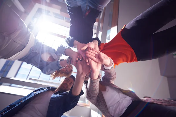 Happy students celebrate — Stock Photo, Image