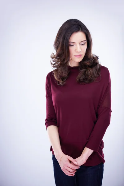 Portrait of young brunette woman — Stock Photo, Image