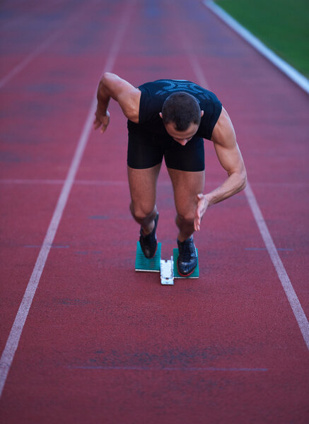 Athletic man sprinter