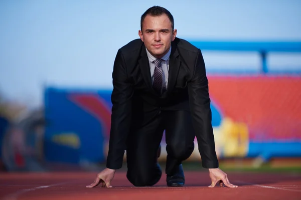 Uomo d'affari pronto a correre — Foto Stock