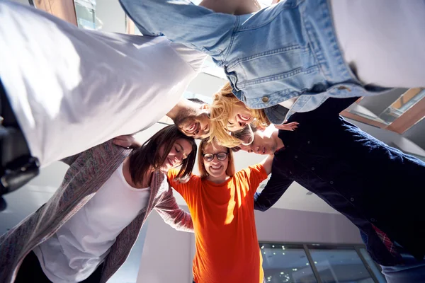 Happy students celebrate — Stock Photo, Image