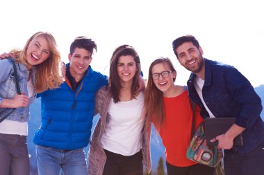 mutlu öğrenciler grup