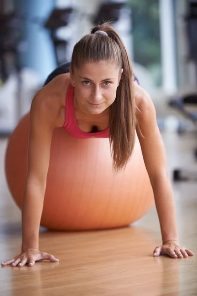Woman exercise pilates — Stock Photo, Image