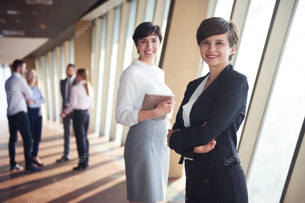 business people group, females as team leaders