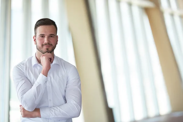 Homem de negócios com barba no escritório moderno — Fotografia de Stock