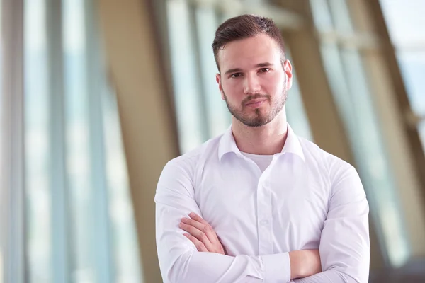 Homem de negócios com barba no escritório moderno — Fotografia de Stock