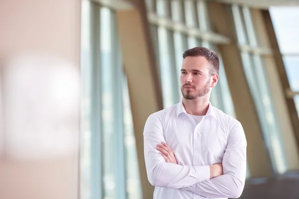 Affärsman med skägg på moderna kontor — Stockfoto