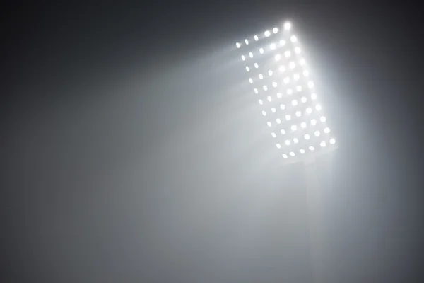 Vista Refletores Luzes Estádio Futebol — Fotografia de Stock