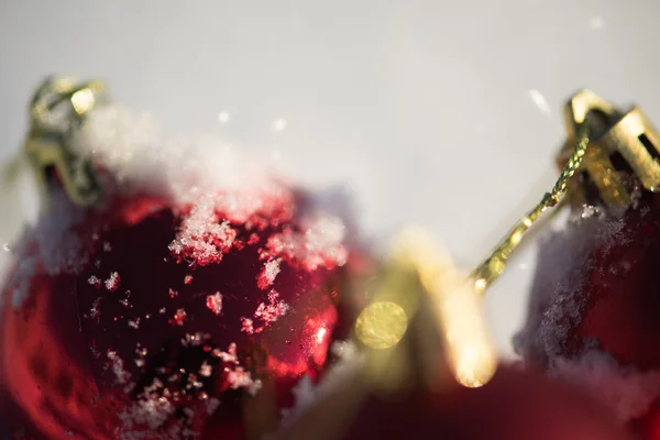 Christmas ball in snow — Stock Photo, Image