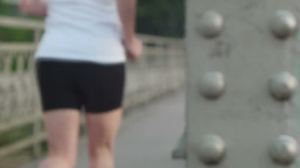 健康的夫妇慢跑 — 图库视频影像