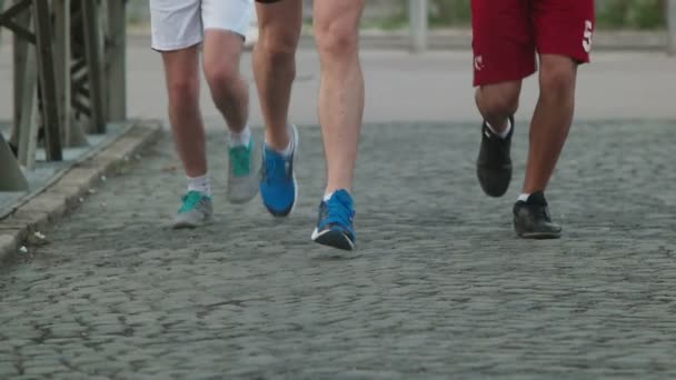People group jogging — Stock Video