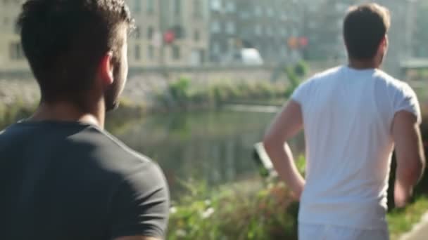 Personnes groupe jogging — Video