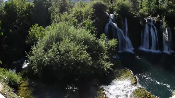 Waterfall with fresh water — Stock Video