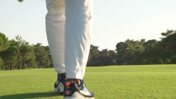 Golf player walking — Stock Video