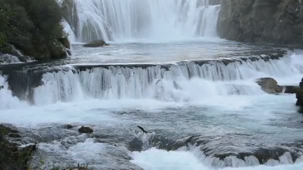 Cascada con agua fresca — Vídeos de Stock