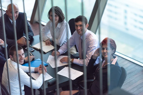 Vista superior do grupo de empresários em reunião — Fotografia de Stock