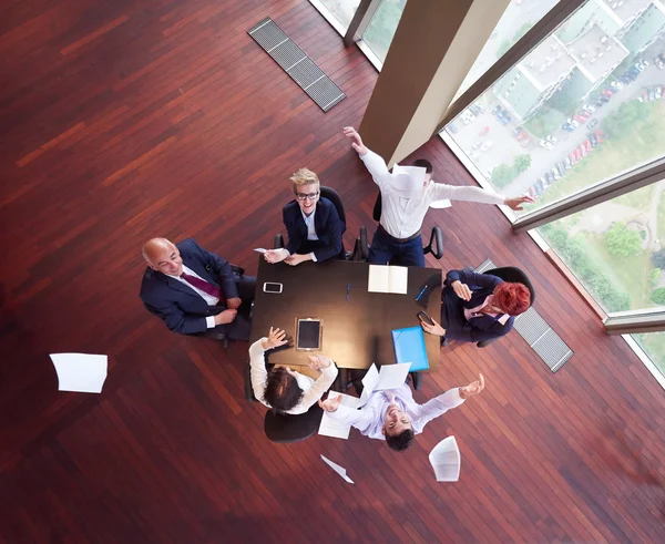 Vista Superior Grupo Pessoas Negócios Reunião Escritório — Fotografia de Stock