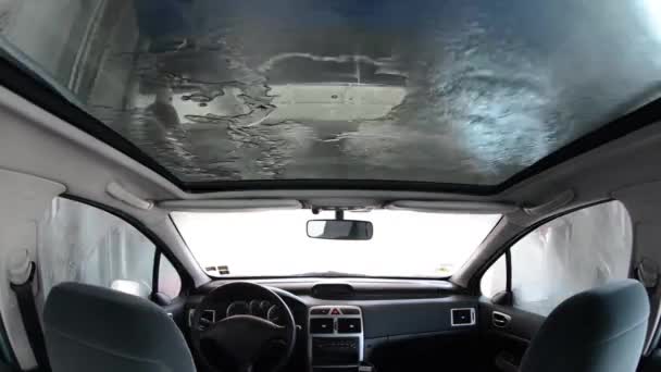 Automatisk biltvätt — Stockvideo