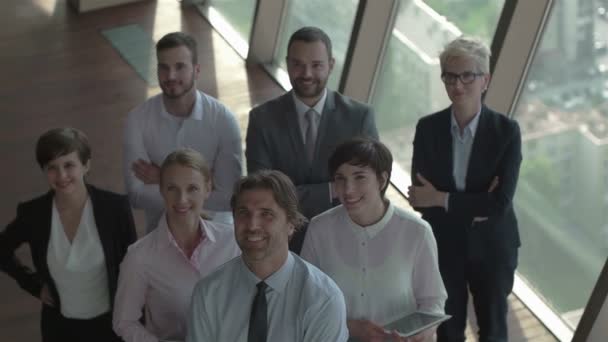 Diverse business people group portrait — Stock Video