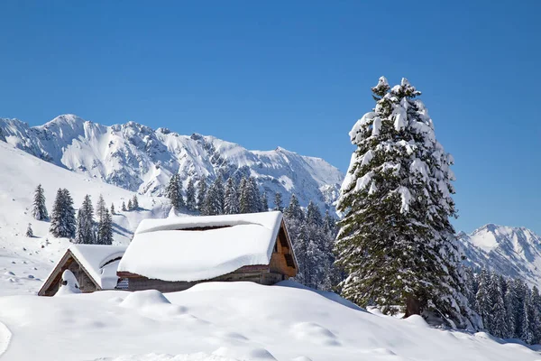 スイスのサンティス山近くのスイスアルプスの冬 — ストック写真