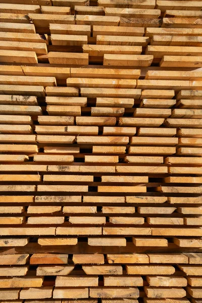 Stack New Wooden Studs Lumber Yard — Stock Photo, Image