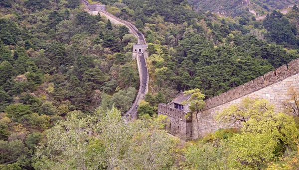 Великая Китайская Стена Участок Мутяньюй Расположенный Недалеко Пекина — стоковое фото