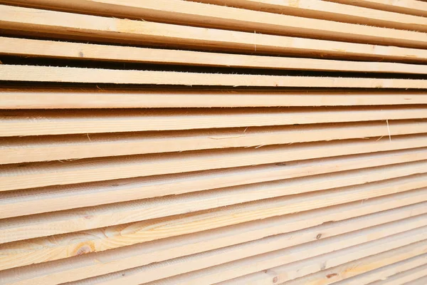 Stos Nowych Drewnianych Ogierów Tartaku — Zdjęcie stockowe