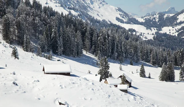 スイスのサンティス山近くのスイスアルプスの冬 — ストック写真