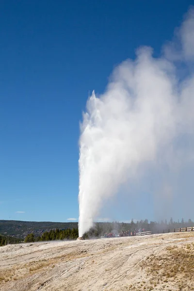 Éruption Geyser Dans Parc National Yellowstone États Unis — Photo