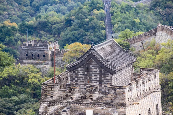 Famosa Grande Muralha China Seção Mutianyu Localizada Nas Proximidades Cidade — Fotografia de Stock