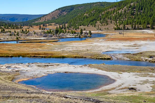 Nedre Gejser Bassäng Yellowstone National Park Usa — Stockfoto