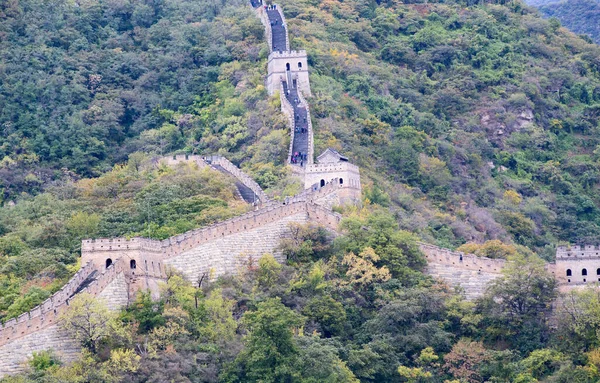 Famous Great Wall China Section Mutianyu Located Nearby Beijing City — Stock Photo, Image