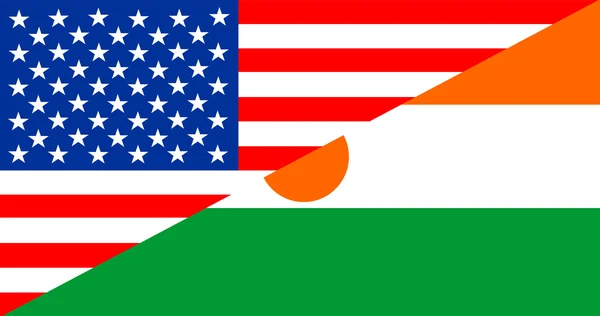 Usa niger half flag — Stock Photo, Image