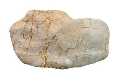 Beyaz arkaplanda taş