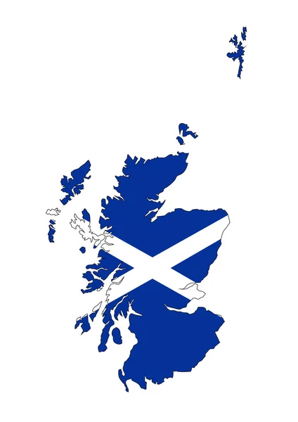 Χάρτης σημαία της Σκωτίας — Φωτογραφία Αρχείου