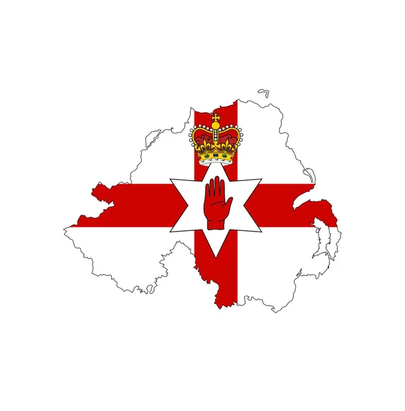 北爱尔兰国旗地图 — 图库照片